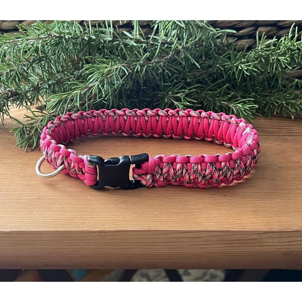 Fits 15 in. Neck Size, Handmade Quick Release Paracord Dog Collar HANDMADE NEW